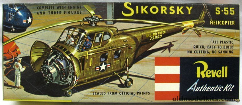 Revell 1/48 Sikorsky S-55 Helicopter USAF - Pre 'S' Issue, H214-89 plastic model kit